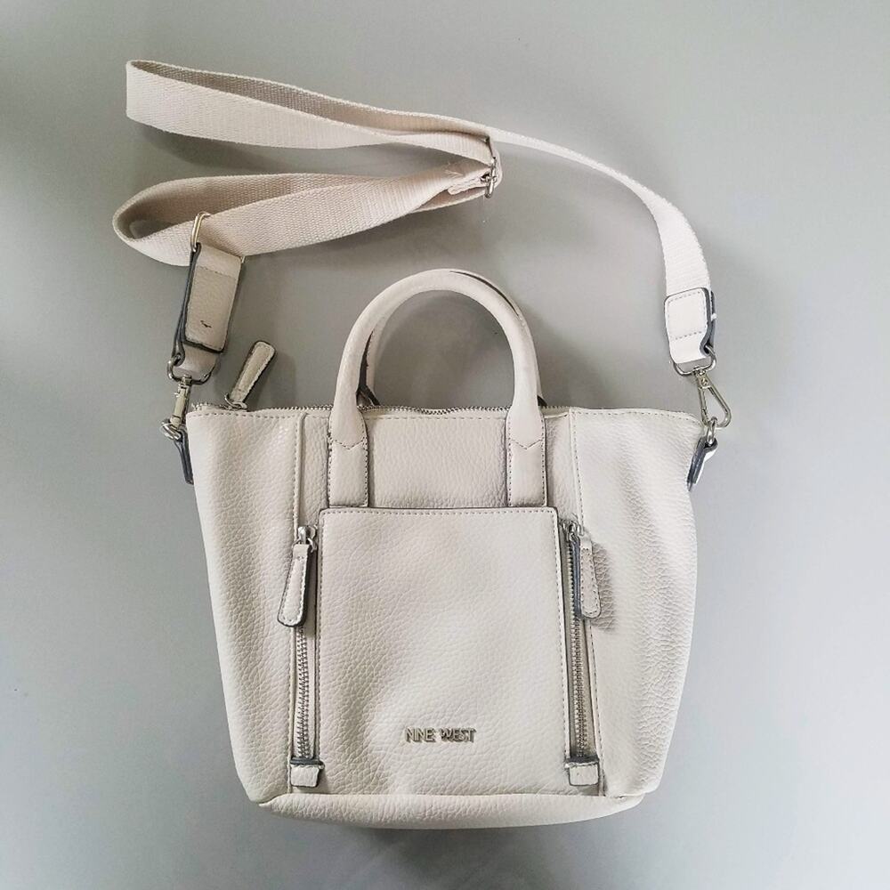 Nine West Off White Double Handle Satchel Bag
